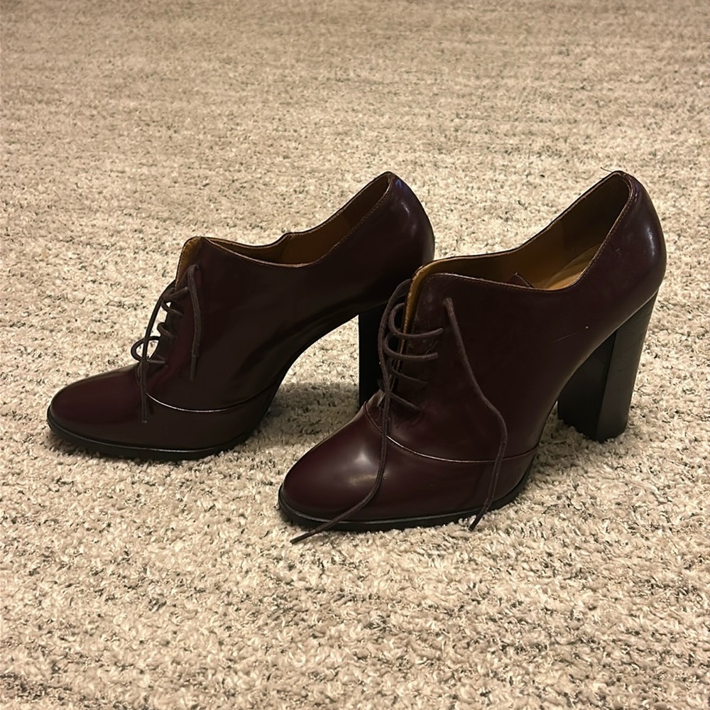 Polo Ralph Lauren heel booties size 39 (8) burgundy color